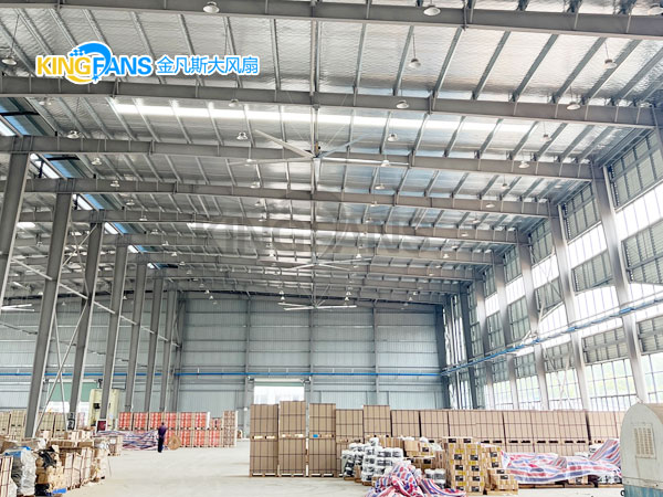 工业大风扇在梅雨季节能保持干燥空气循环流通